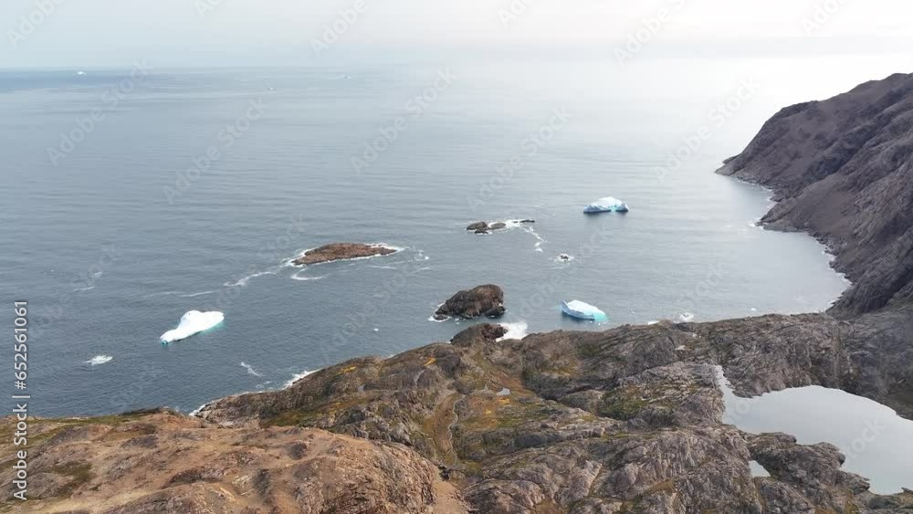 aerial view of the glaciers are on arctic ocran in Greenland aerial view of the glaciers are on arctic ocran in Greenland