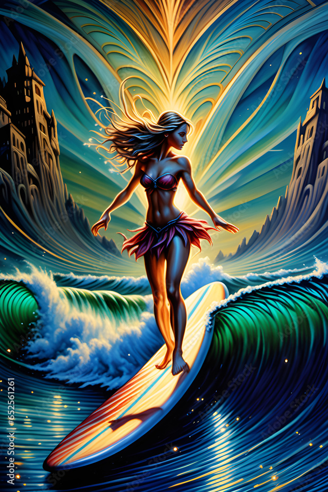 goddess who enjoys surfing 
