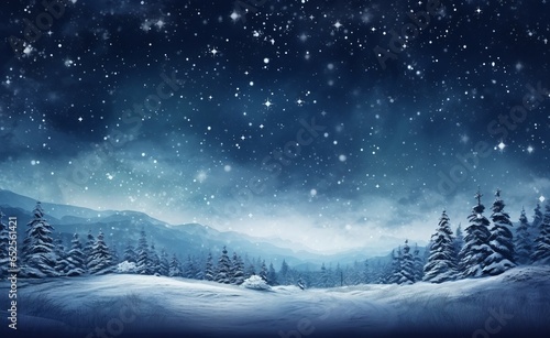 눈내리는 겨울 크리스마스 배경 © 3bro_D