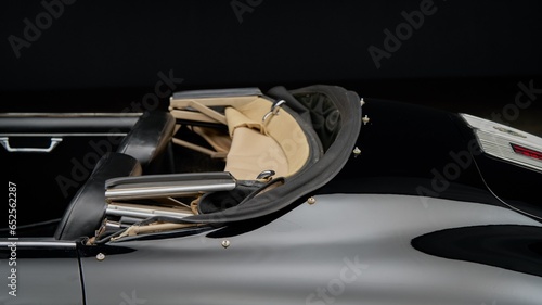 Convertible top of a car down