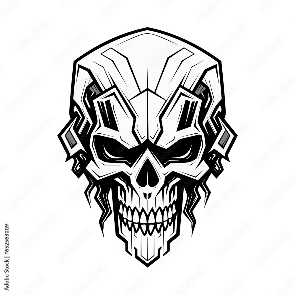 Abstract vector illustration of skull. Abstract vector illustration of skull.