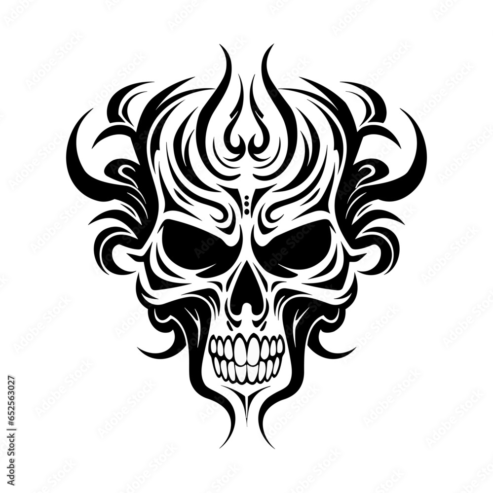 Obraz premium Abstract vector illustration of skull.