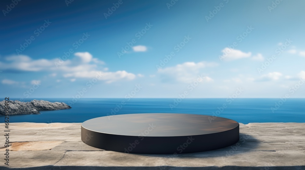 Product Podium with sky background