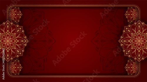 Luxury background with golden mandala ornament