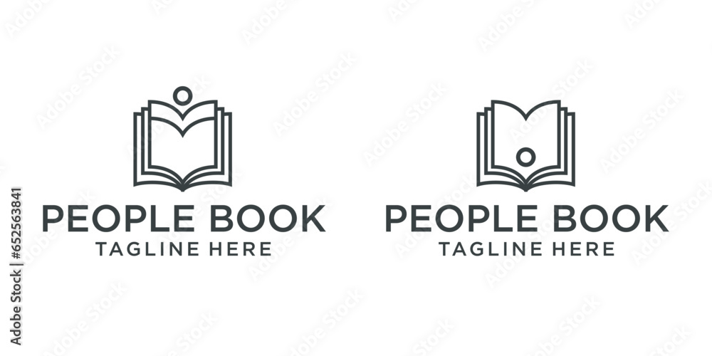 Education logo vector Design template. Abstract book and person icon. College, university vector logo. school Education logo vector Design template. Abstract book and person icon. College, university vector logo. school