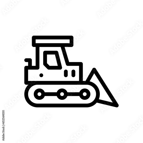 excavator line icon