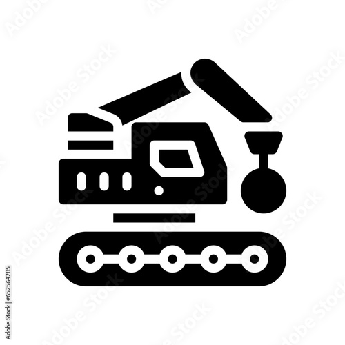 demolition glyph icon