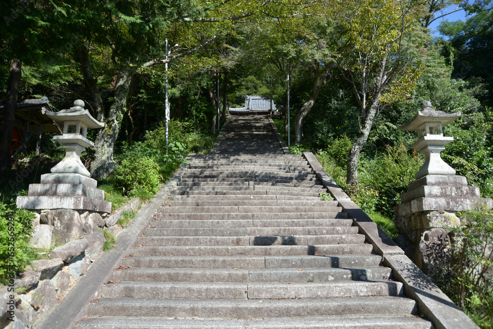 成願寺　参道石段と本堂　滋賀県東近江市