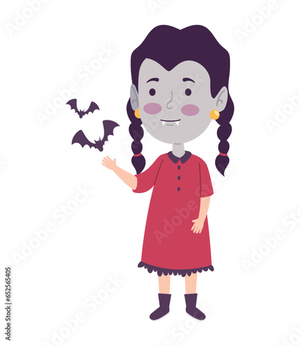 halloween disguised dracula girl