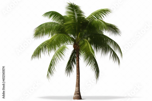 coconut palm tree isolated on white background © Maizal