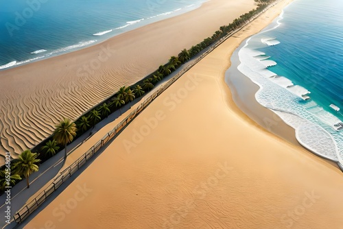 beach and sea, trees border between two Ossian photo