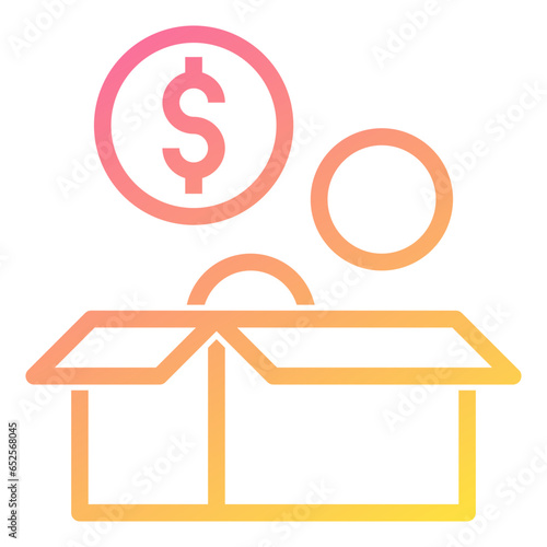 crowdfunding icon illustration