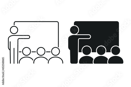 Teacher class icon. Illustration vector