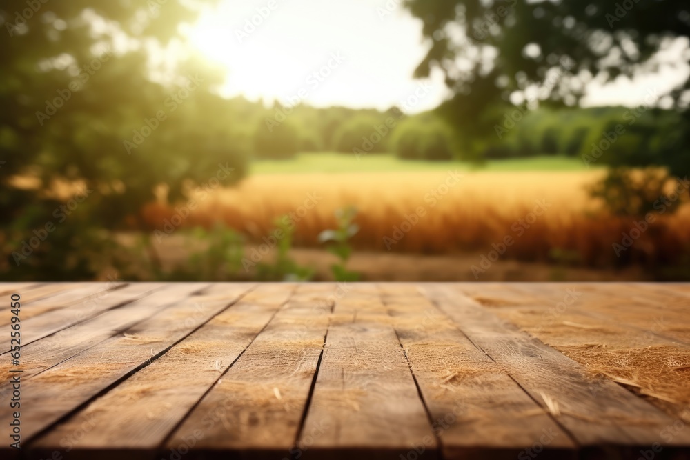 Rustic Wooden Table with Blurred Green Nature Garden Background Rustic Wooden Table with Blurred Green Nature Garden Background