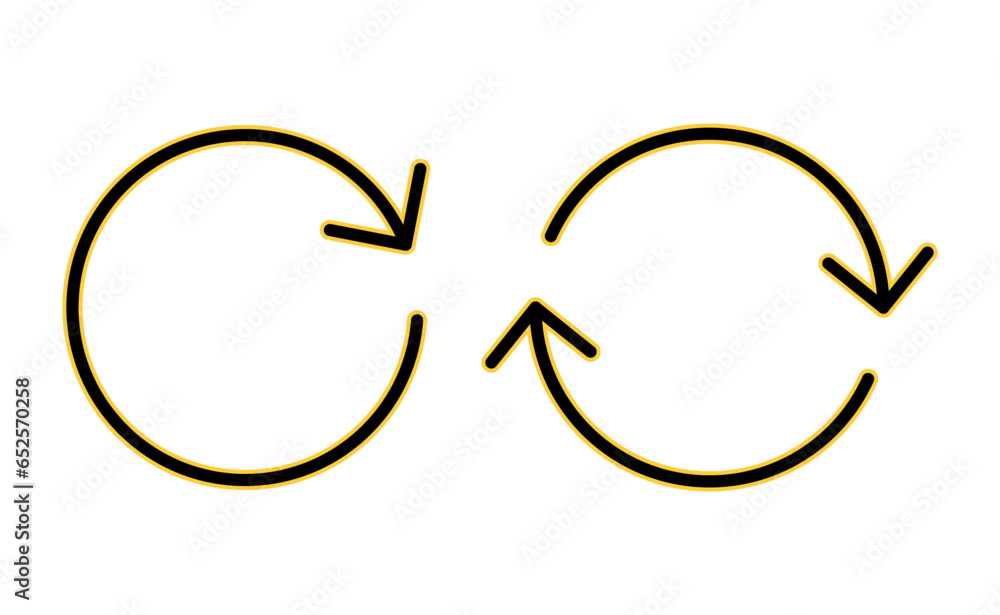 Refresh icon set for web and mobile app. Reload sign and symbol. Update icon. Refresh icon set for web and mobile app. Reload sign and symbol. Update icon.