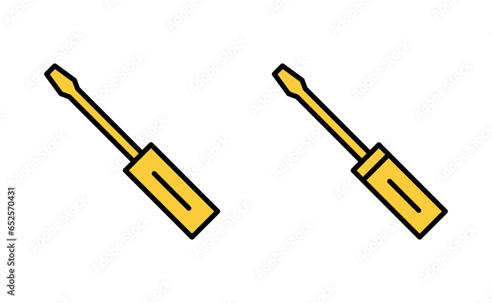 Screwdriver icon set for web and mobile app. tools sign and symbol Screwdriver icon set for web and mobile app. tools sign and symbol