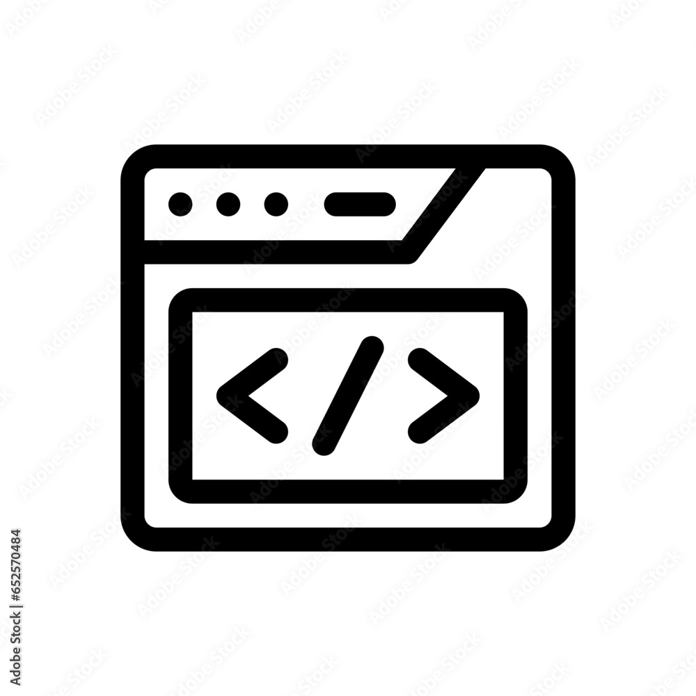 coding line icon coding line icon