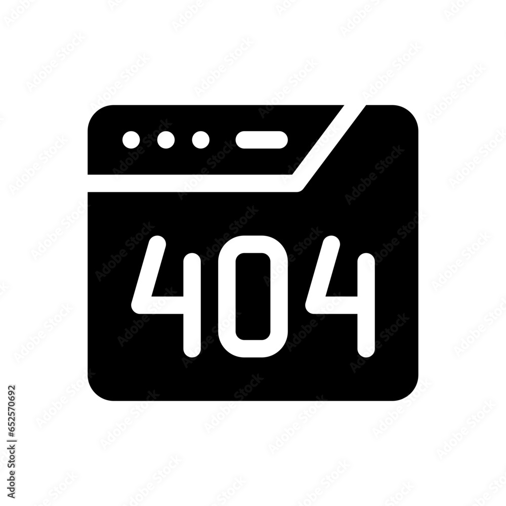 error 404 glyph icon error 404 glyph icon