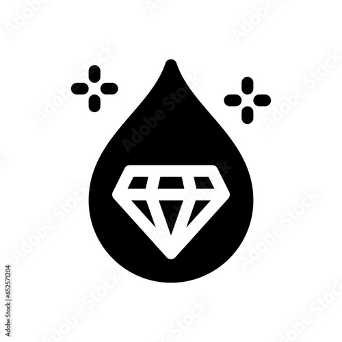 mineral water glyph icon