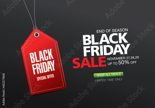 Black friday sale banner layout design