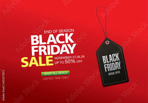 Black friday sale banner layout design