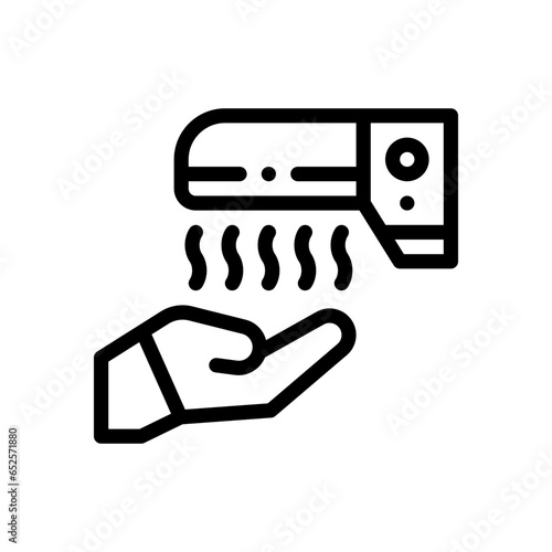 hand dryer line icon