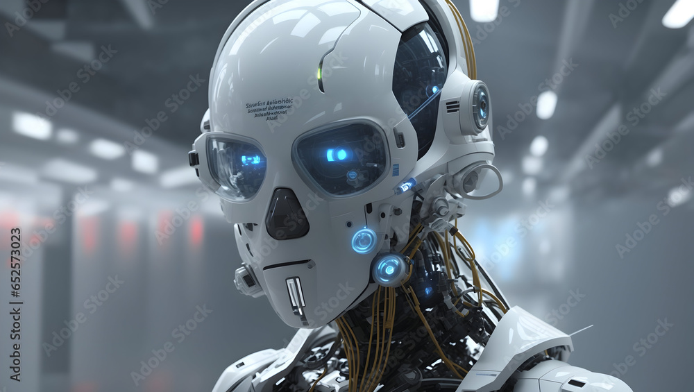 Fototapeta premium robot cyborg soldier