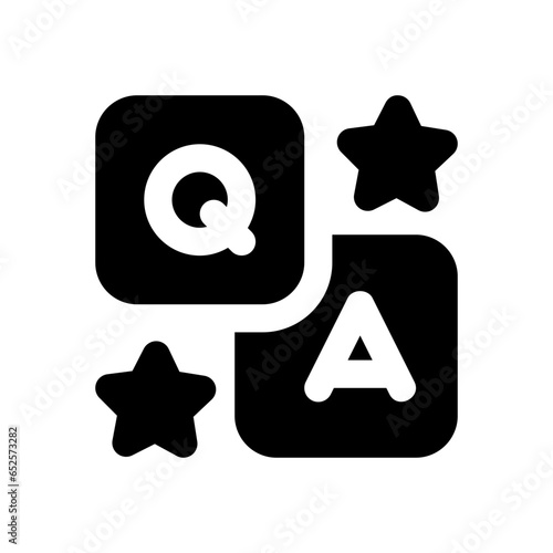 qa glyph icon