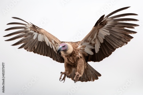 Majestic Vulture: Striking Bird on a White Background