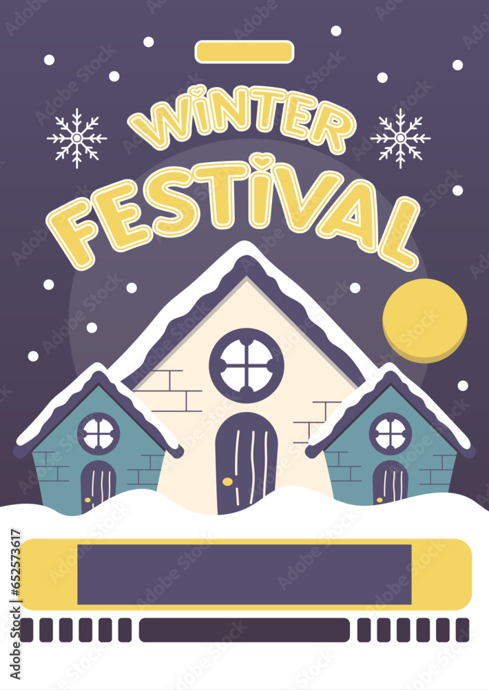 Playful Winter Festival Flyer Template
