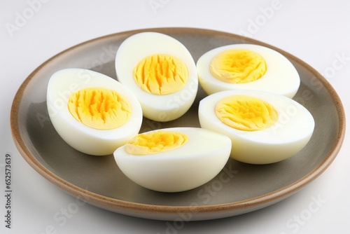 boiled egg on a plate