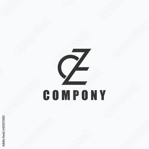 Letter CZ logo design vector template