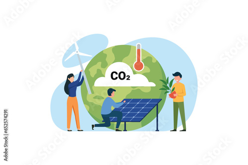 Decarbonisation with reducing CO2 emissions to stop climate change and global warming