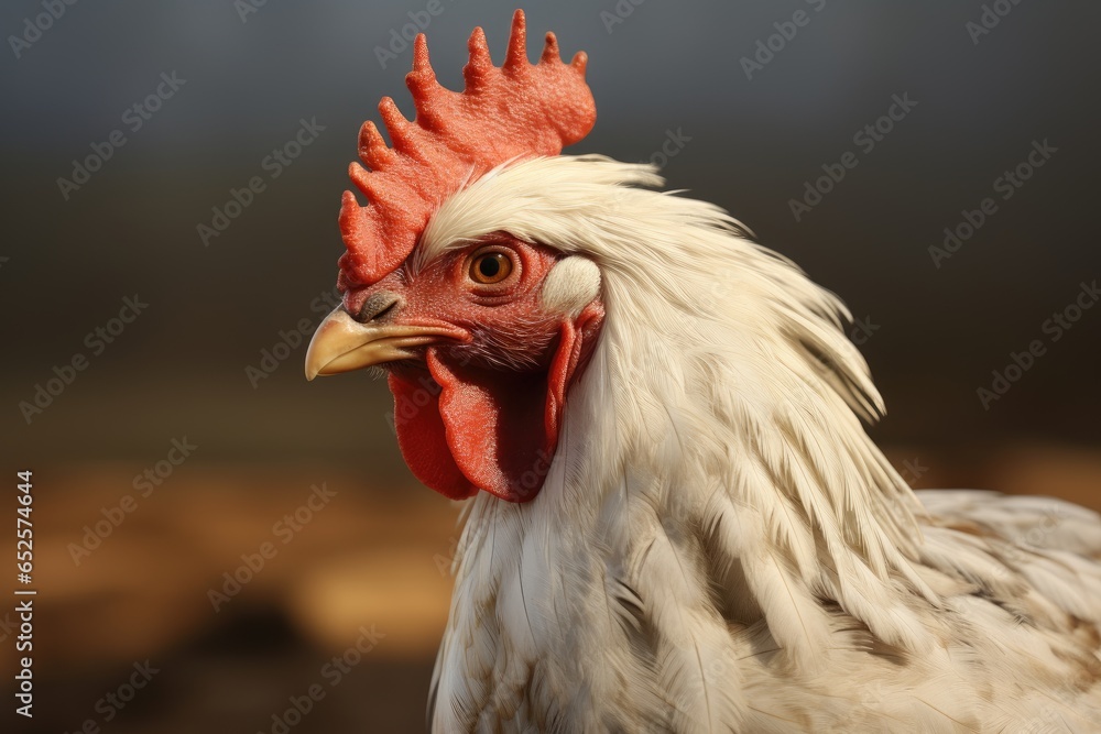 close up portrait of a rooster