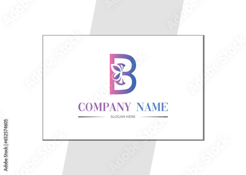 B letter Logo design For skincare company .