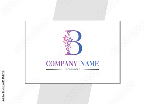 B letter Logo design For skincare company .