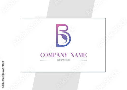 B letter Logo design For skincare company .