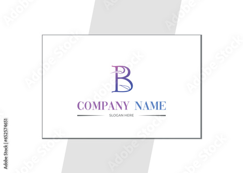B letter Logo design For skincare company .
