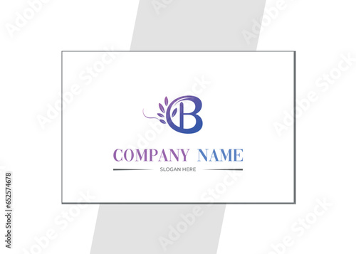B letter Logo design For skincare company .