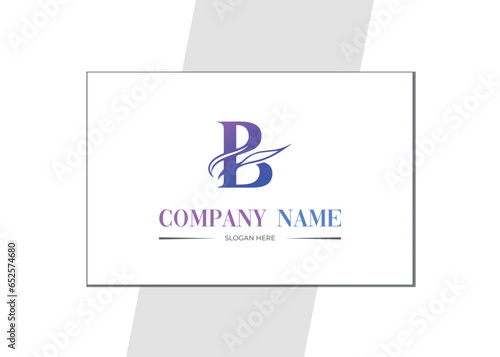 B letter Logo design For skincare company .