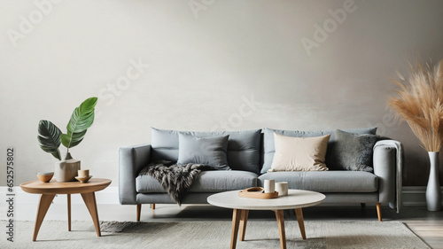 Fashionable living room space photo