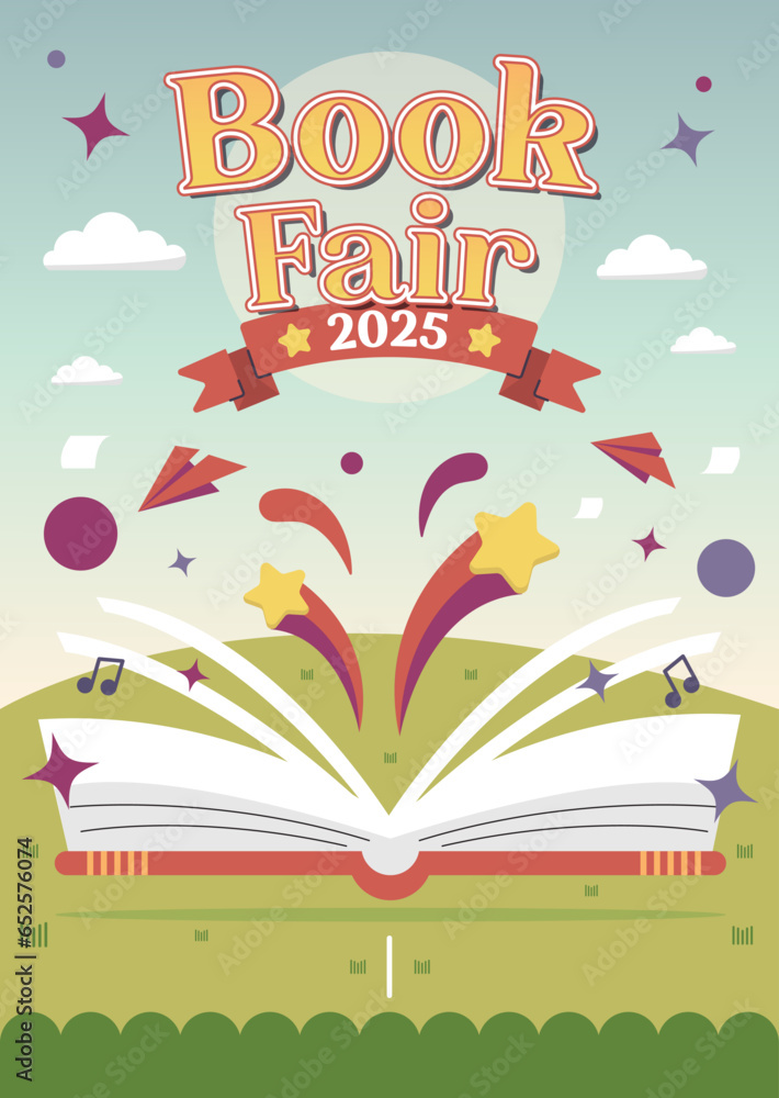 Playful Book Fair Flyer Template