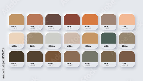 Color Palette, Color Swatches in RGB, HEX Colors, Pastel Colour in HEX Codes Catalog. Paint Colours Palette, Neutral Tones