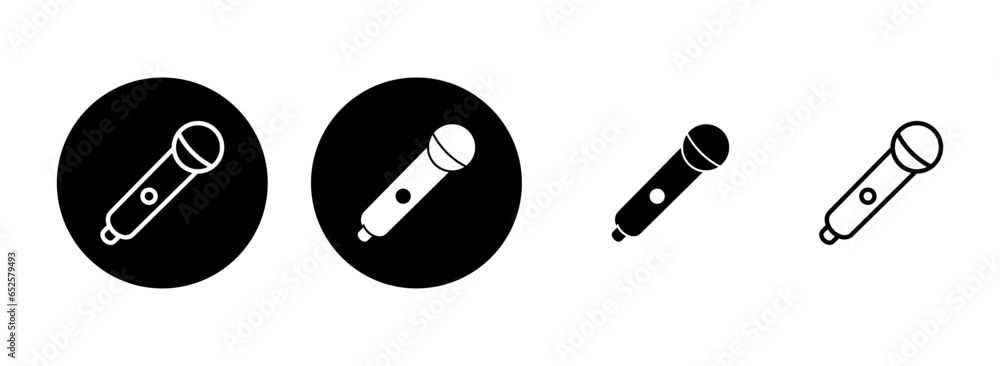 Microphone icon vector illustration. karaoke sign and symbol Microphone icon vector illustration. karaoke sign and symbol