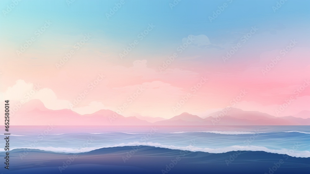 a gradient background with the soothing colors of a beach at twilight, from pale pink to deep blue