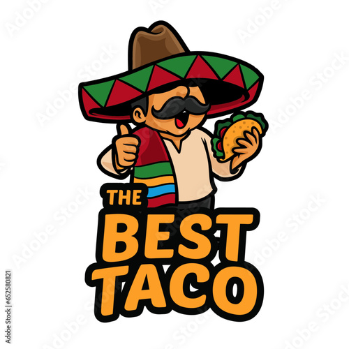 Best Taco Logo Mascot Template