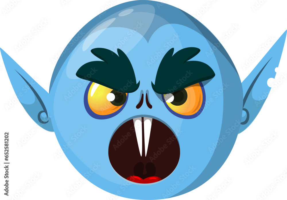 Cute cartoon vampire smiling. Vector illustration Cute cartoon vampire smiling. Vector illustration