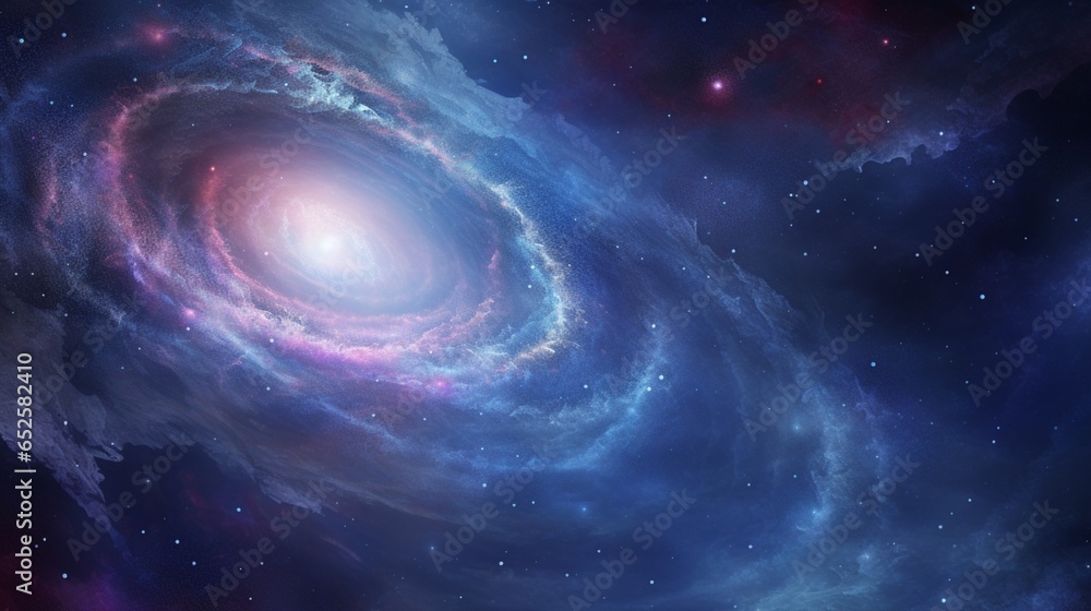 a space backdrop showcasing the ethereal beauty of a spiral galaxy in deep space