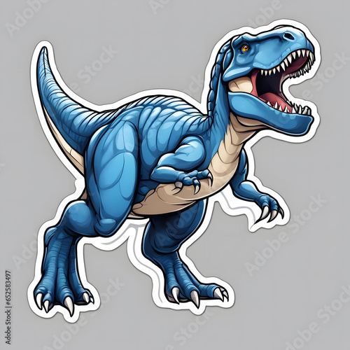 Blue dinosaur sticker © Knuckles