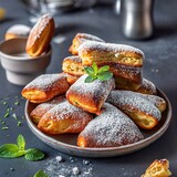 Sweet beignets churros bread pastry food dessert concept